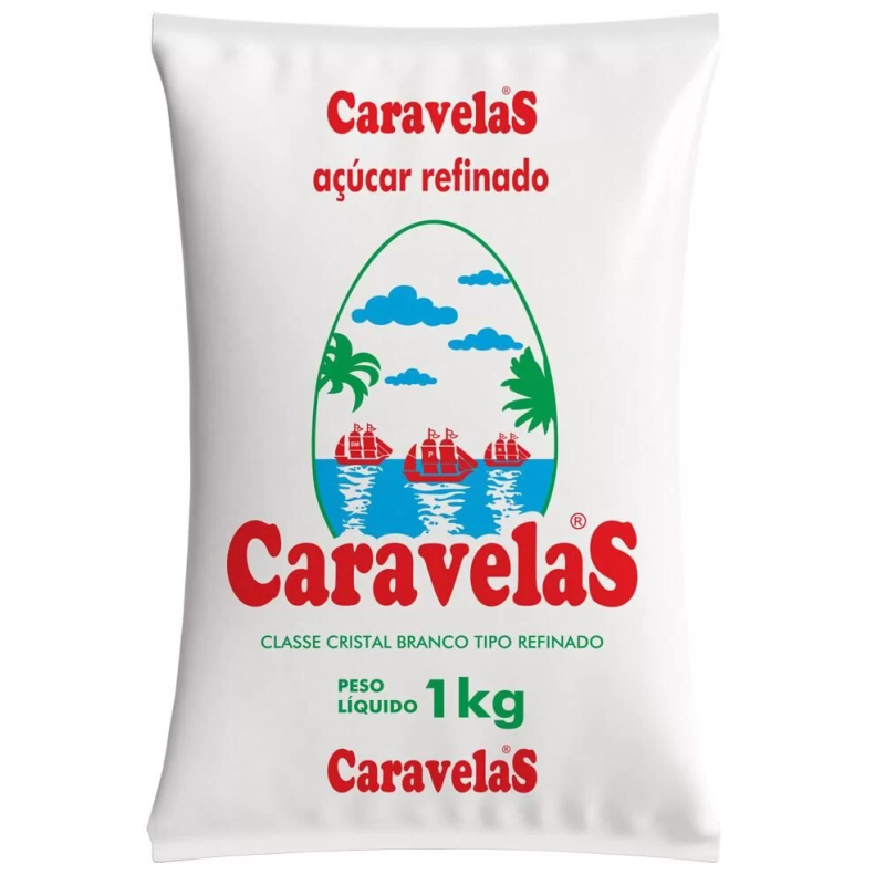 AÇÚCAR REFINADO CARAVELAS PACOTE 1KG