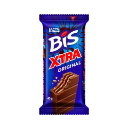 WAFER RECHEIO E COBERTURA CHOCOLATE LACTA BIS XTRA PACOTE 45G