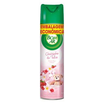 NEUTRALIZADOR DE ODORES CHEIRINHO DE TALCO BOM AR FRASCO 360ML SPRAY EMBALAGEM ECONÔMICA