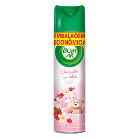 NEUTRALIZADOR DE ODORES CHEIRINHO DE TALCO BOM AR FRASCO 360ML SPRAY EMBALAGEM ECONÔMICA