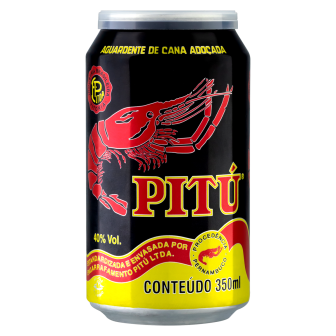 AGUARDENTE DE CANA ADOÇADA PITÚ LATA 350ML