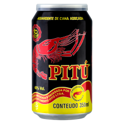 AGUARDENTE DE CANA ADOÇADA PITÚ LATA 350ML