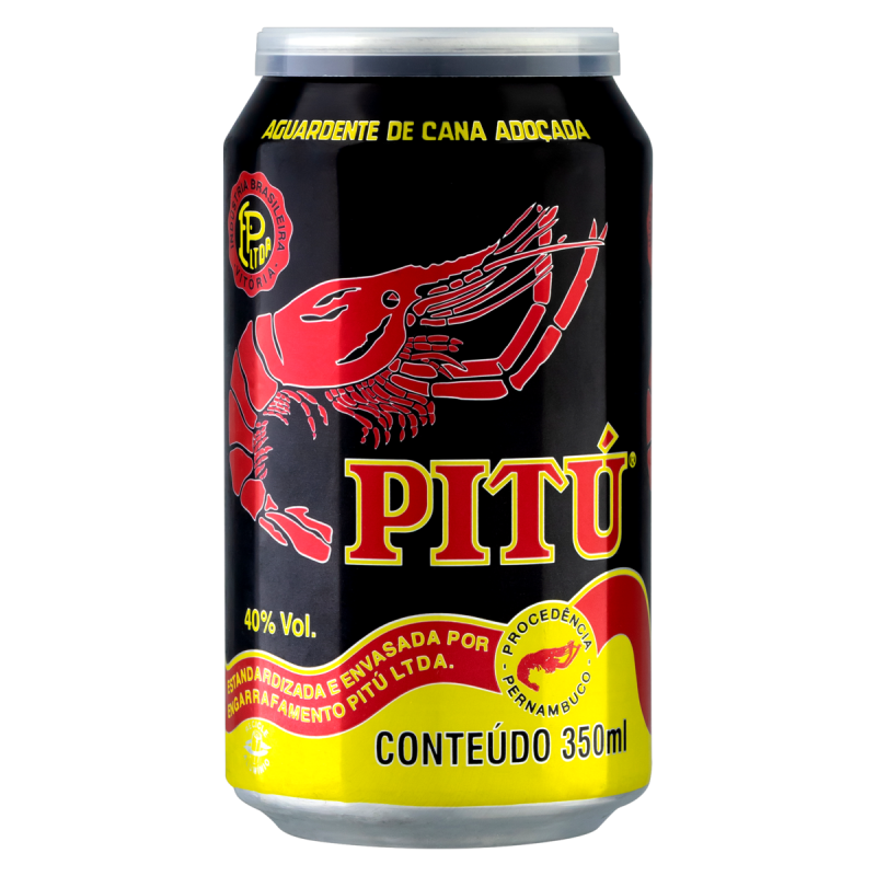 AGUARDENTE DE CANA ADOÇADA PITÚ LATA 350ML