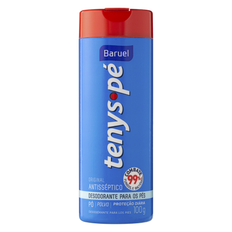 DESODORANTE PÓ PARA OS PÉS BARUEL TENYS PÉ ORIGINAL FRASCO 100G
