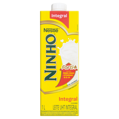 LEITE UHT INTEGRAL NINHO FORTI+ CAIXA COM TAMPA 1L