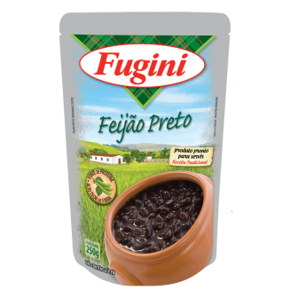 FEIJÃO PRETO COZIDO TEMPERADO FUGINI SACHÊ 250G
