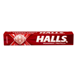 BALA MORANGO HALLS PACOTE 28G