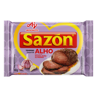 TEMPERO PÓ PARA CARNES TOQUE DE ALHO SAZÓN PACOTE 60G 12 UNIDADES