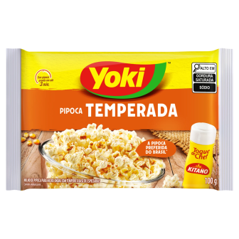PIPOCA PARA MICRO-ONDAS TEMPERADA COM TOQUE DE CHEF YOKI PACOTE 100G
