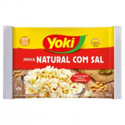 PIPOCA PARA MICRO-ONDAS NATURAL COM SAL YOKI PACOTE 100G
