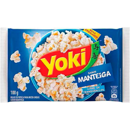 PIPOCA PARA MICRO-ONDAS MANTEIGA YOKI PACOTE 100G