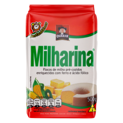 FLOCOS DE MILHO PRÉ-COZIDO QUAKER MILHARINA PACOTE 500G