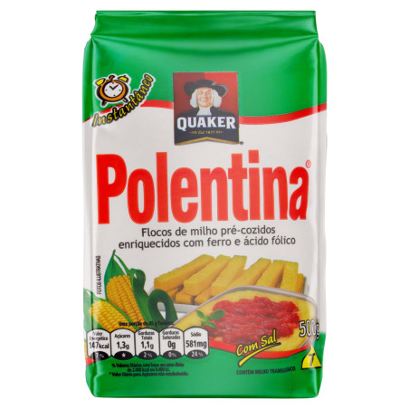 FLOCOS DE MILHO PRÉ-COZIDO QUAKER POLENTINA PACOTE 500G