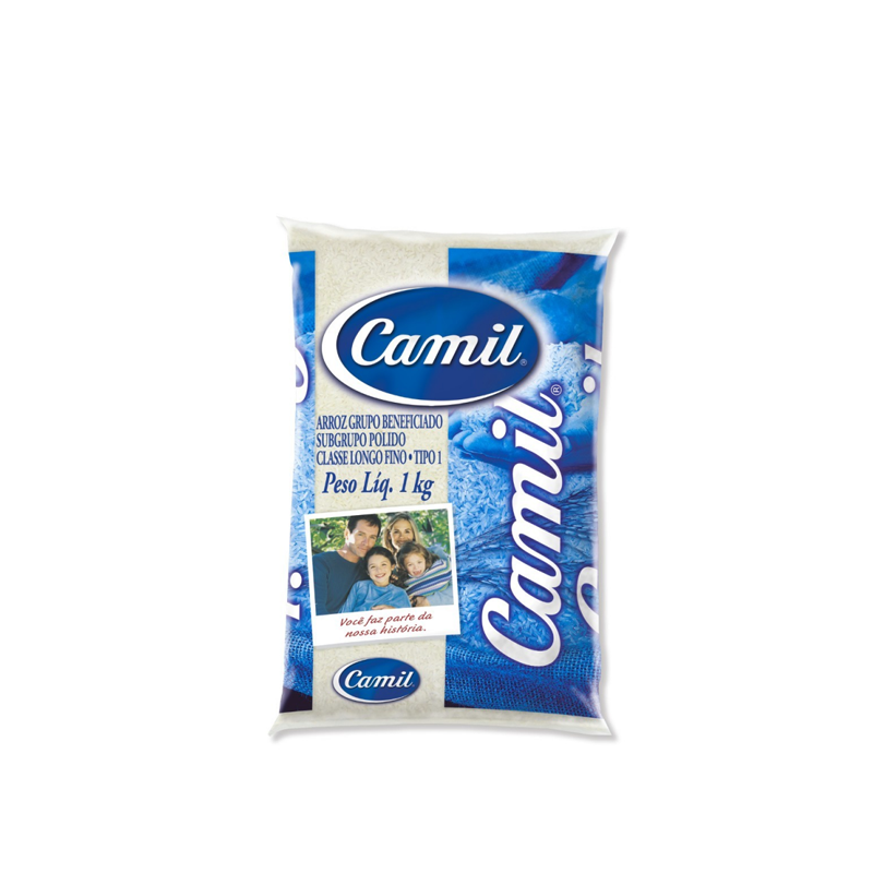 ARROZ BRANCO TIPO 1 CAMIL PACOTE 1KG