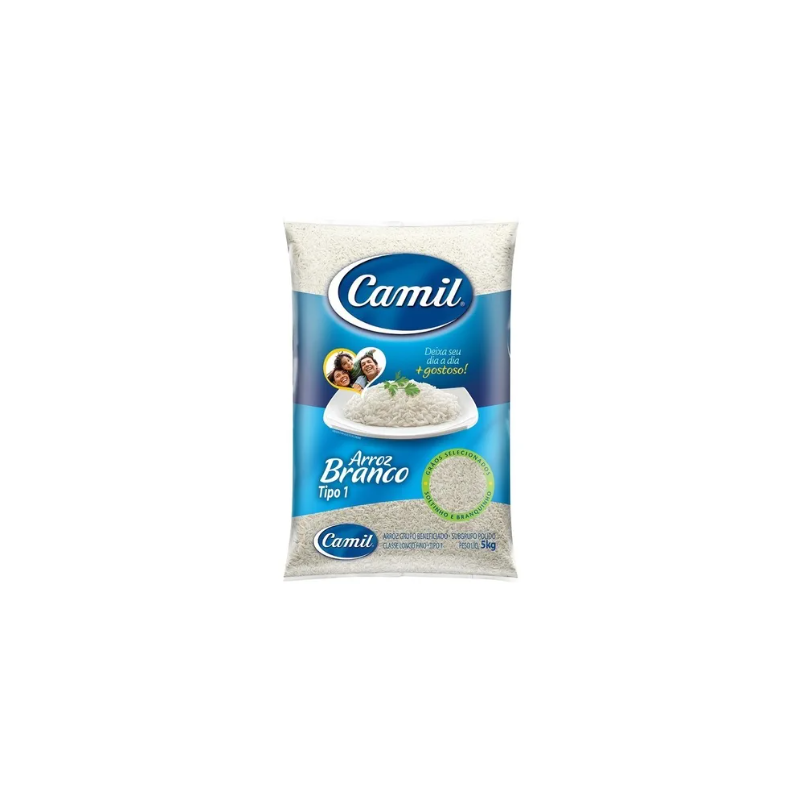 ARROZ BRANCO TIPO 1 CAMIL PACOTE 5KG