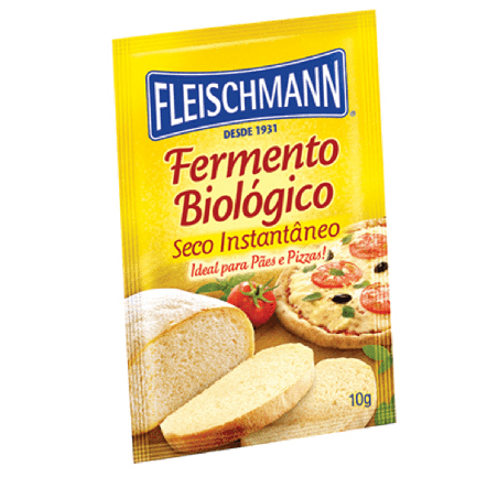 FERMENTO BIOLÓGICO SECO INSTANTÂNEO FLEISCHMANN ENVELOPE 10G