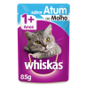 ALIMENTO PARA GATOS ADULTOS ATUM AO MOLHO WHISKAS SACHÊ 85G
