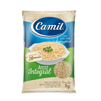ARROZ PARBOILIZADO TIPO 1 INTEGRAL CAMIL PACOTE 1KG