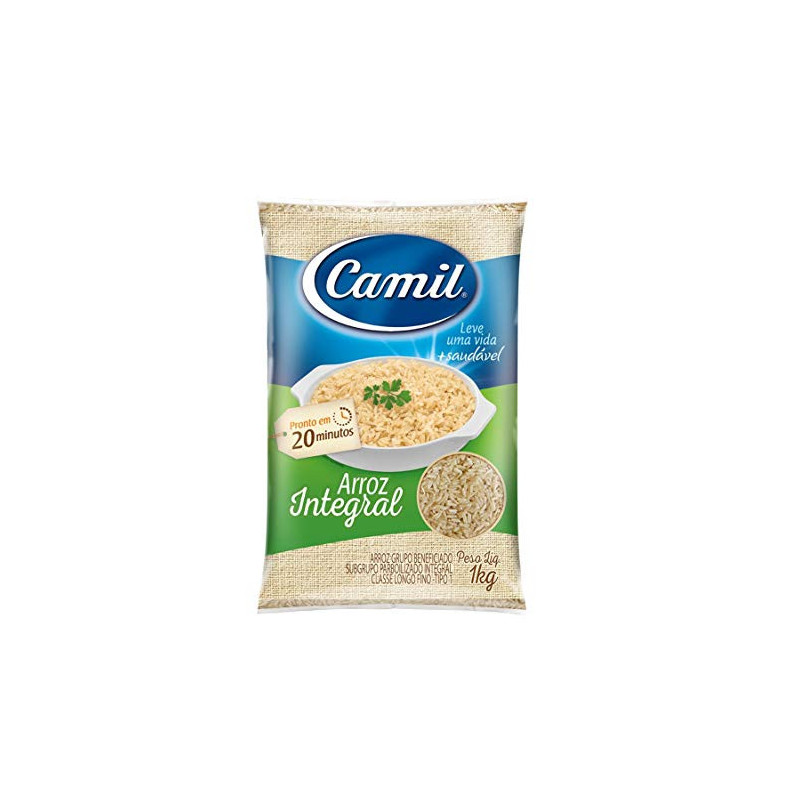 ARROZ PARBOILIZADO TIPO 1 INTEGRAL CAMIL PACOTE 1KG