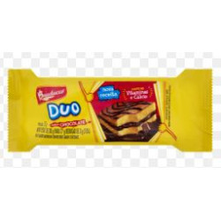 BOLO BAUNILHA RECHEIO CHOCOLATE BAUDUCCO DUO PACOTE 27G
