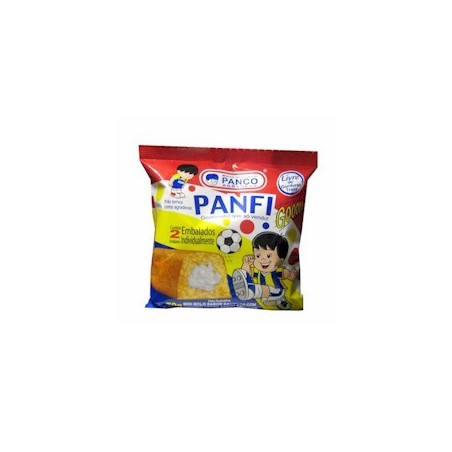 MINIBOLO BAUNILHA RECHEIO CREME DE BAUNILHA PANCO PANQUINHO PACOTE 70G 2 UNIDADES