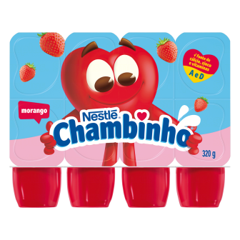 PETIT SUISSE MORANGO CHAMBINHO BANDEJA 320G 8 UNIDADES