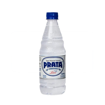 ÁGUA MINERAL NATURAL SEM GÁS PRATA GARRAFA 510ML