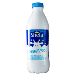 LEITE UHT DESNATADO SHEFA GARRAFA 1L