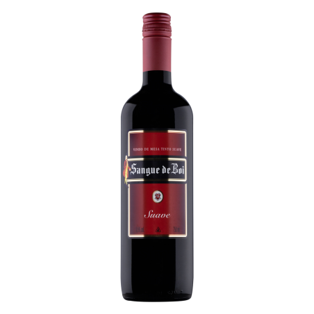 VINHO BRASILEIRO TINTO SUAVE SANGUE DE BOI SERRA GAÚCHA GARRAFA 750ML