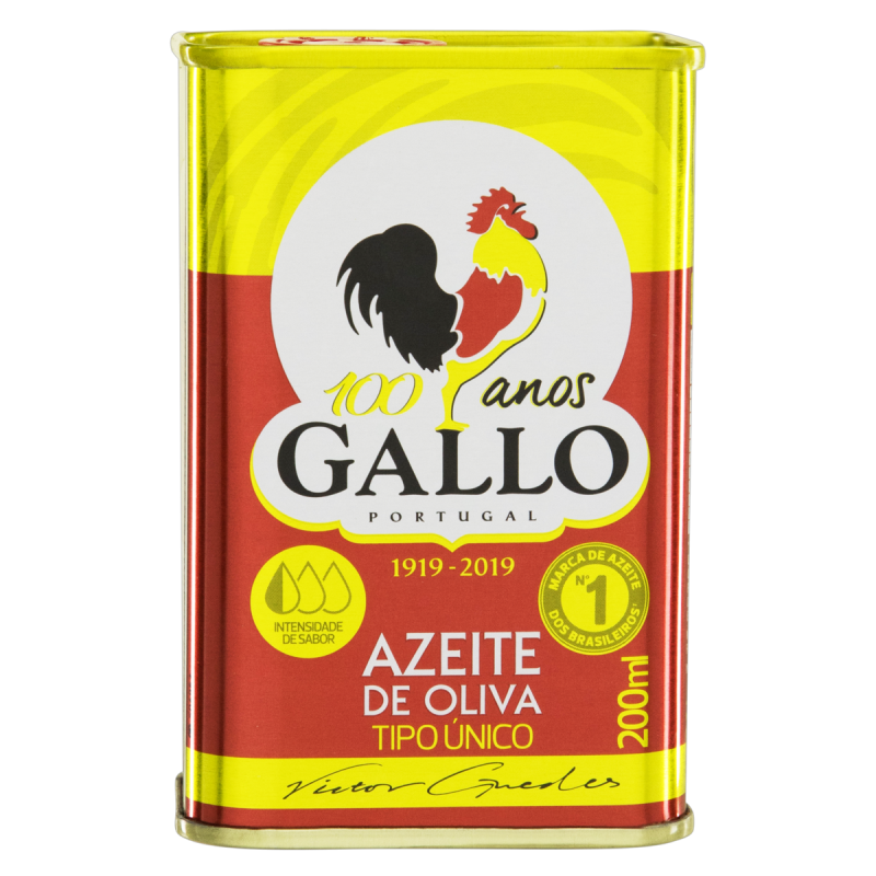 AZEITE DE OLIVA TIPO ÚNICO PORTUGUÊS GALLO LATA 200ML