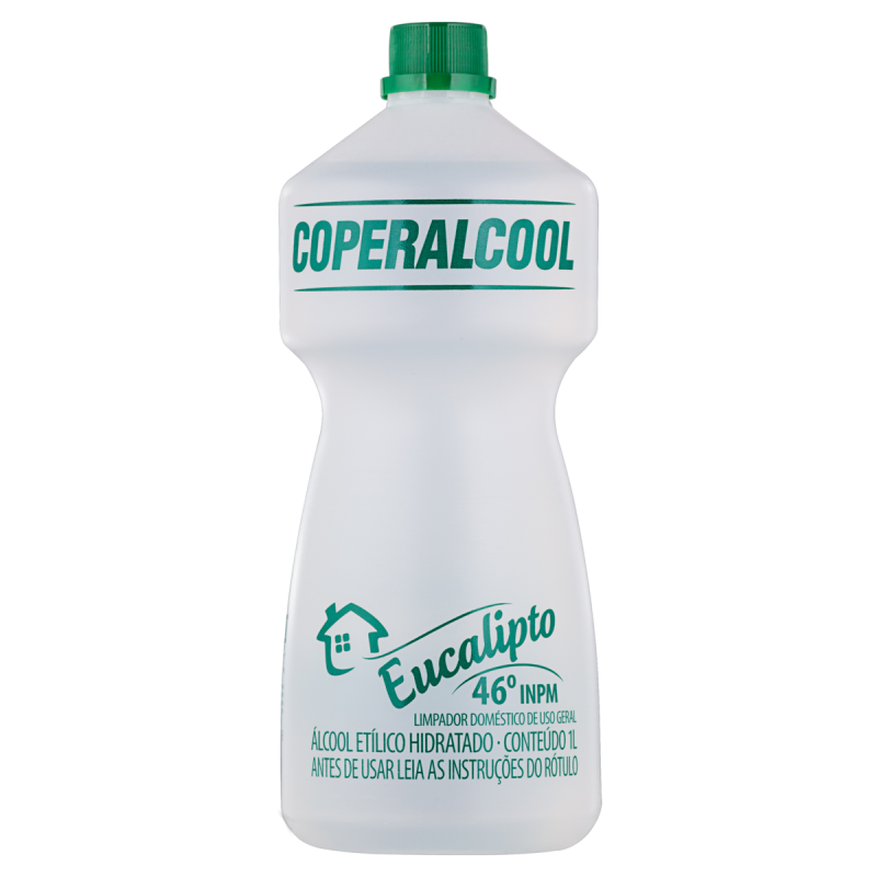 ÁLCOOL LÍQUIDO 46º INPM BRISA DE EUCALIPTO COPERALCOOL BACFREE FRASCO 1L