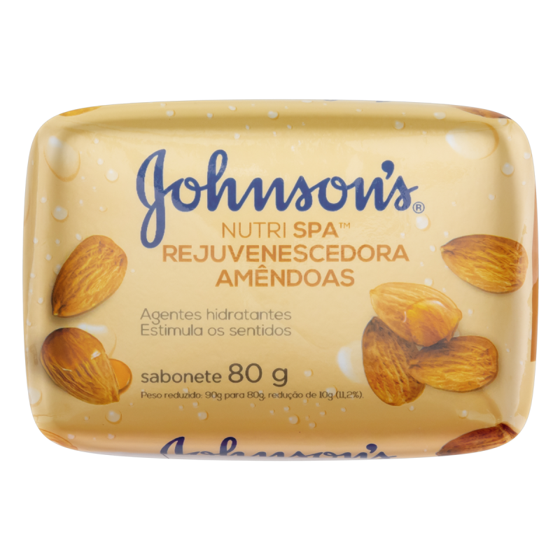SABONETE BARRA REJUVENESCEDORA AMÊNDOAS JOHNSONS NUTRI SPA ENVOLTÓRIO 80G