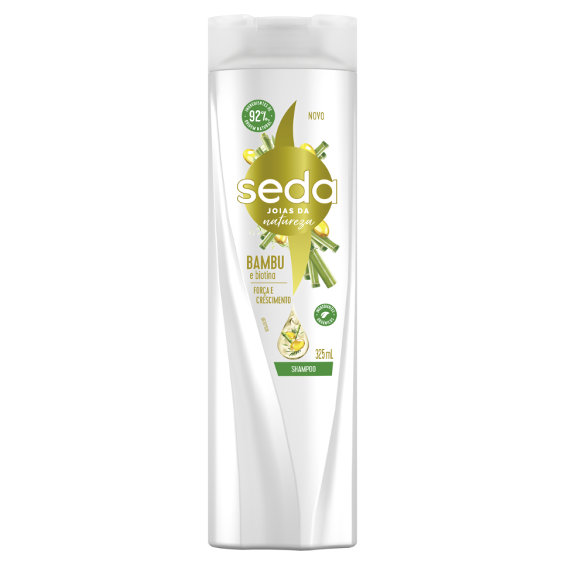 SHAMPOO SEDA JOIAS DA NATUREZA BAMBU E BIOTINA FRASCO 325ML