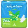 ABSORVENTE COM ABAS SUAVE SEMPRE LIVRE ADAPT PACOTE 8 UNIDADES