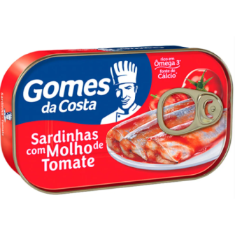 SARDINHA COM MOLHO DE TOMATE GOMES DA COSTA LATA 75G