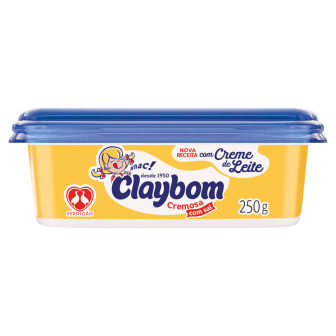 MARGARINA CREMOSA COM SAL E CREME DE LEITE CLAYBOM POTE 250G