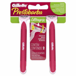 PACK APARELHO DESCARTÁVEL PARA DEPILAR CABEÇA MÓVEL GILLETTE PRESTOBARBA ULTRAGRIP 12 UNIDADES Produto Registrado em México
