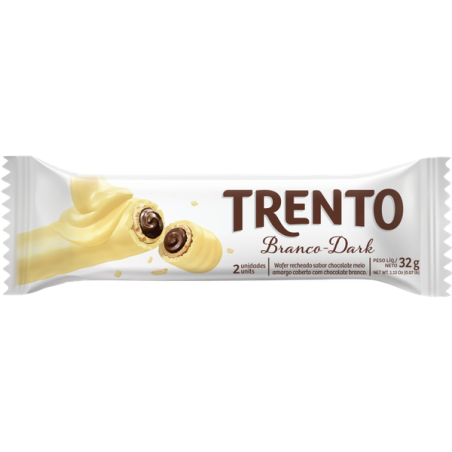 WAFER BRANCO DARK TRENTO PACOTE 29G