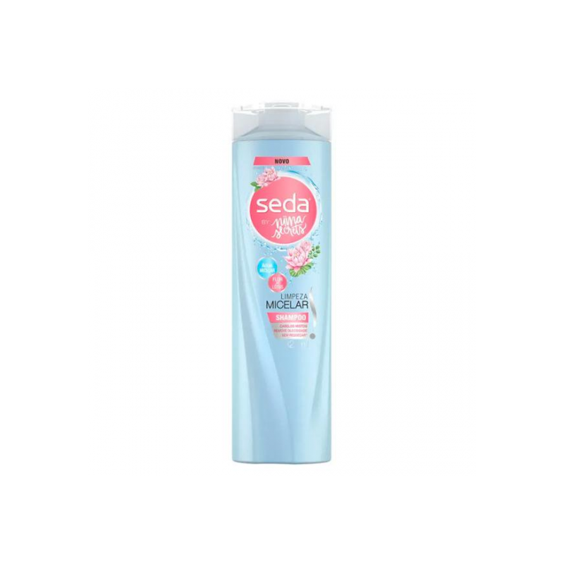 SHAMPOO SEDA BY NIINA SECRETS ÁGUA MICELAR E HIALURÔNICO FRASCO 325ML