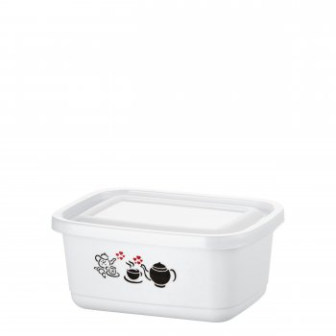 POTE RETANGULAR G AVULSO DECORADO 1300ml com 24 PEÇAS DESMONTADO - PRIME