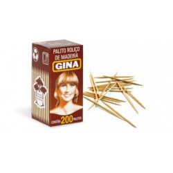 PALITO DE DENTE ROLIÇO GINA 200 UNIDADES