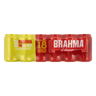 PACK CHOPP PILSEN BRAHMA LATA 18 UNIDADES 350ML