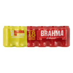 PACK CHOPP PILSEN BRAHMA LATA 18 UNIDADES 350ML