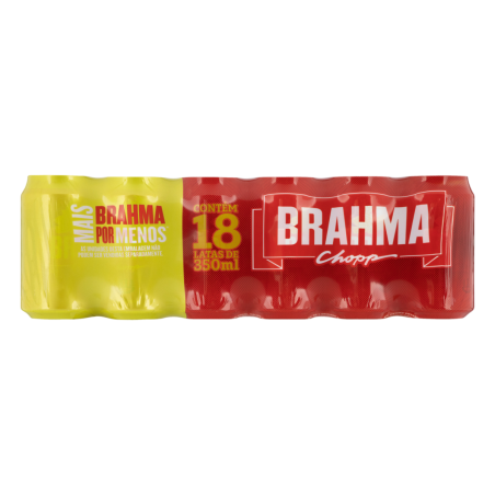 PACK CHOPP PILSEN BRAHMA LATA 18 UNIDADES 350ML