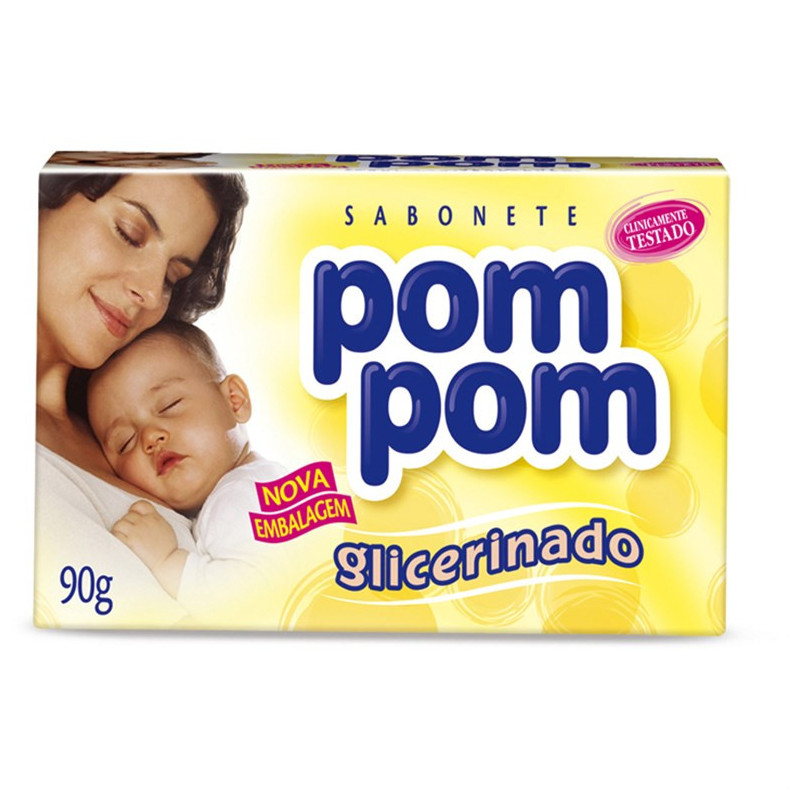 SABONETE INFANTIL BARRA GLICERINADO POM POM CAIXA 70G