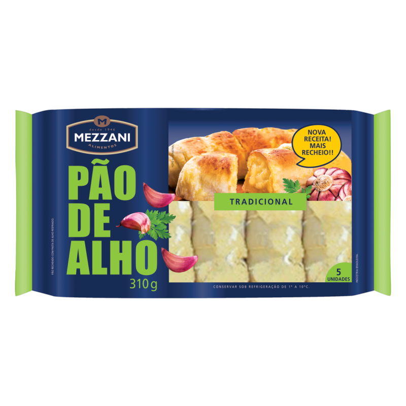 PÃO DE ALHO TRADICIONAL MEZZANI PACOTE 310G