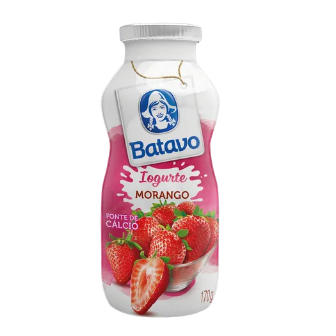 IOGURTE PARCIALMENTE DESNATADO MORANGO BATAVO FRASCO 170G