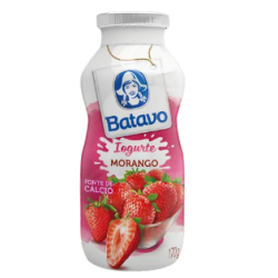 IOGURTE PARCIALMENTE DESNATADO MORANGO BATAVO FRASCO 170G