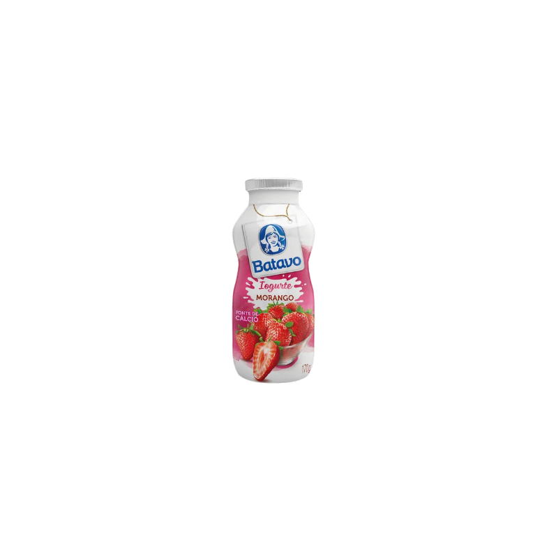 IOGURTE PARCIALMENTE DESNATADO MORANGO BATAVO FRASCO 170G