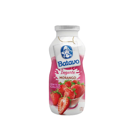IOGURTE PARCIALMENTE DESNATADO MORANGO BATAVO FRASCO 170G